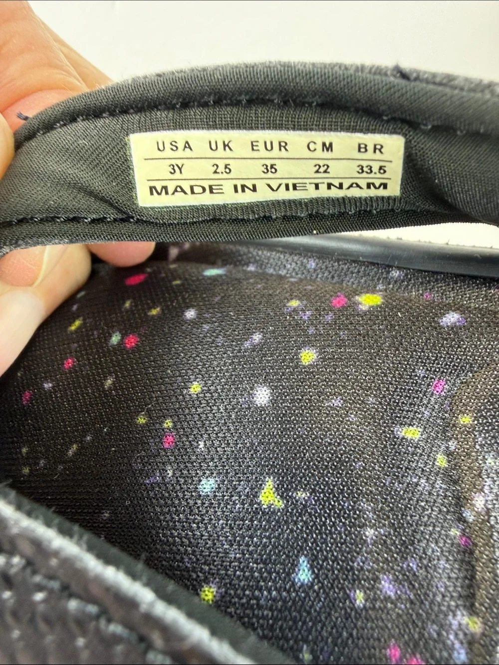 Under Armour Girls Galaxy Print Flip Flops Youth Size 3Y Black